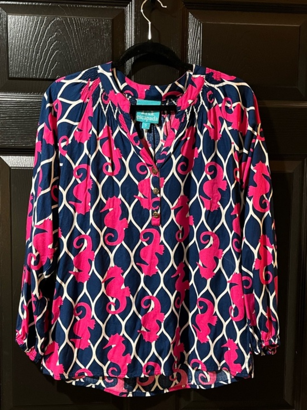 Escapada Hot Pink Sea Horse Blouse